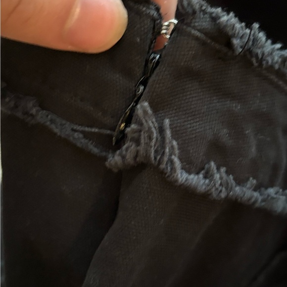 Xhilaration Skirt 90s 2000s Y2K target Raw Edge Black Ruffle Knee Length 32 - Picture 8 of 14